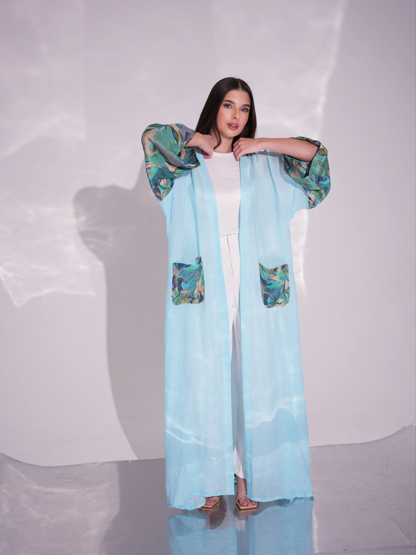 KIMONO PASTEL BLUE SHADES OF BLUE